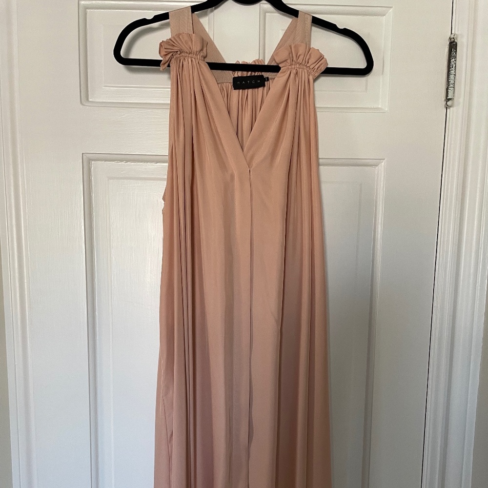 Hatch Midi Dress - Blush - (Size Small) - Girl Baby Shower Maternity Dress